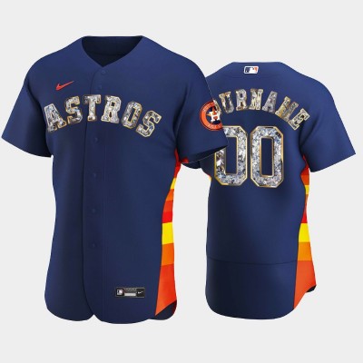 Houston Astros Custom Men's Nike Diamond Edition MLB Jersey Navy
